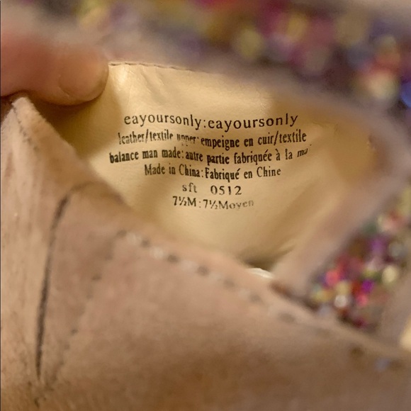 ENZO ANGIOLINI glitter strappy heel booties 4.5" glitter heel and a back zipper - Picture 10 of 14